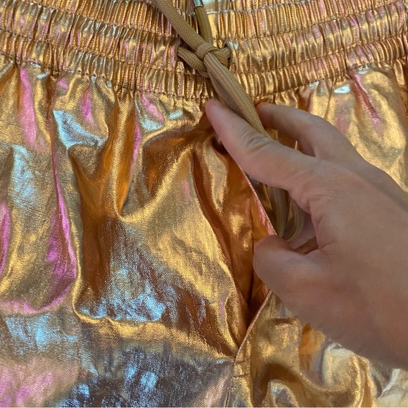 ALC Linen Metallic Rose Gold Shorts - Picture 10 of 12